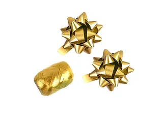 Polyband combi set goud cadeaulint 1 ei 2 rozetten - 1