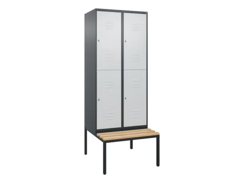 Dubbeldekse dekenkist,HxBxD 2120x800x815mm,2x2vak.,vak B 400mm