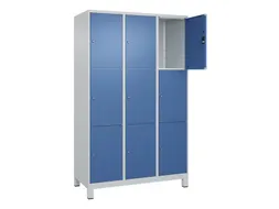 lockerkast,HxBxD 1950x1200x500mm,3x3vakken,vak B 400mm,cil.-slot