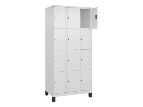 lockerkast,HxBxD 1950x900x500mm,3x4vakken,vak B 300mm,cil.-slot,voeten