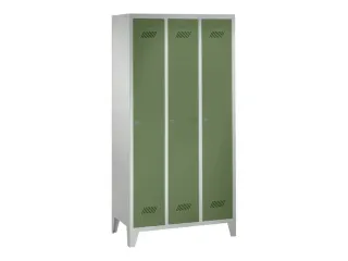 locker,HxBxD 1850x900x500mm,3vak,vak B 300mm,RAL7035,front RAL6011 - 2