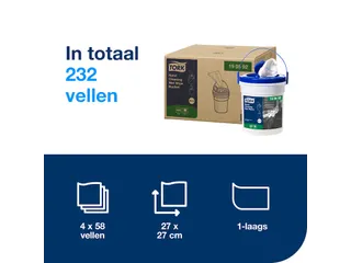 Reinigingsdoekjes Tork Hand Cleaning W14 parfumvrij wit 190592 - 4