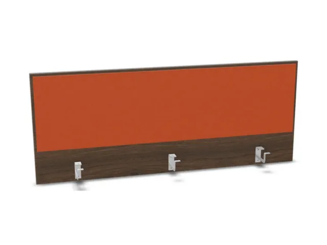 opzetpaneel bureau aanbouw achter NV bruin hickory oranje 1400mm