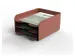 ODBLOC metalen brievenbak 3-delig terracotta