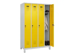 locker,HxBxD 1950x1200x500mm,4vak,vak B 300mm,draaigrendel,voeten