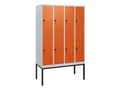 dubbeldekse locker,HxBxD 1950x1200x500mm,4x2vak.,vak B 300mm