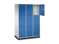 grootvolume-lockersysteem,RAL 7035/RAL 5010,HxBxD 1950x1220x600mm