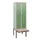 locker met bank,HxBxD 1950x600x815mm,2vak,vak B 300mm,draaigrendel
