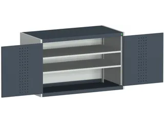 kast met geperforeerde platen,HxBxD 800x1300x650mm,2xStalen bodem - 1