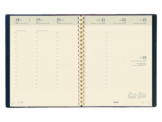 Agendavulling 2027 Brepols Concorde 7dagen/2pagina's crème