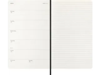 Agenda 2027 Moleskine 12M Planner Weekly 7dag/1pagina large sc black - 4