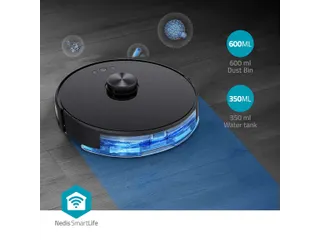 Robotstofzuiger Nedis wifi laser 3-in-1 zwart - 14