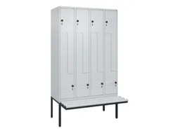 Z-garderobekast,HxBxD 2120x1200x815mm,8vak,vak B 300mm,draaigrendel