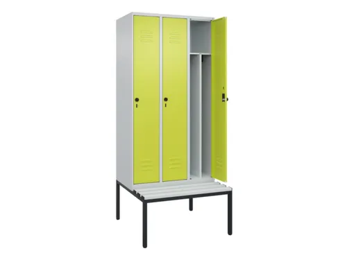 locker voor scheiding van kleding,HxBxD 2120x900x815mm,3vak