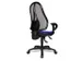 Siège De Bureau Pivotant Assise Bleue Dossier Mailles Noir