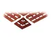 Coin Polyéthylène Basse Densité Hxlxl 25X110X110Mm Rouge-Marron