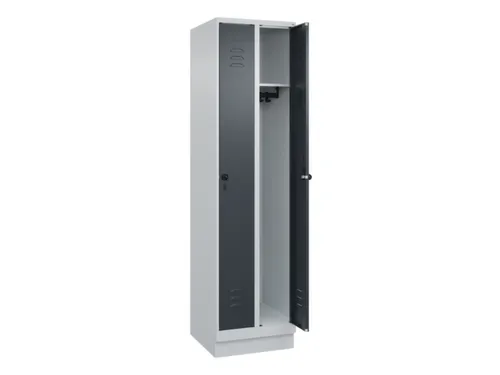 locker,HxBxD 1950x500x500mm,2vak,vak B 250mm,draaigrendel,sokkel