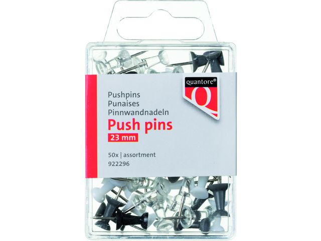 Push pins Quantore blister assorti | PrikbordWinkel.nl