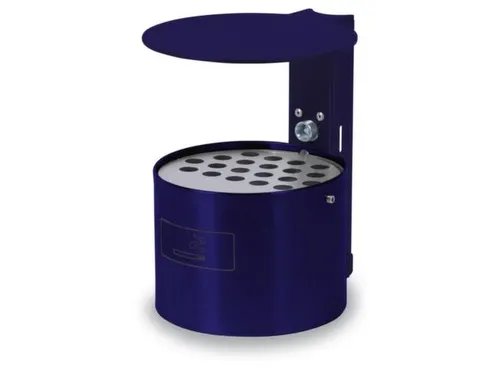Asbak 4 liter 290x200mm Wandmontage Rond Overkapping Blauw