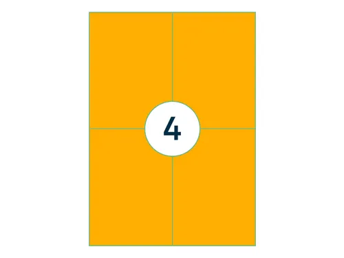 Etiket Rillprint 105x148mm fluororanje 400 etiketten