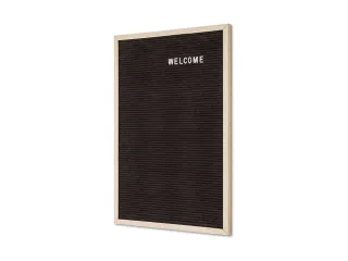 Letterbord Zwart 40x60cm licht houten frame - 2