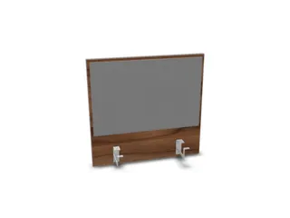 opzetpaneel v. bureau aanbouw achter NP-tiepolo nut BN8078-grijs 600mm - 1