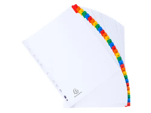 Tabblad Karton 160 Gram A4 + index 31 tabs wit