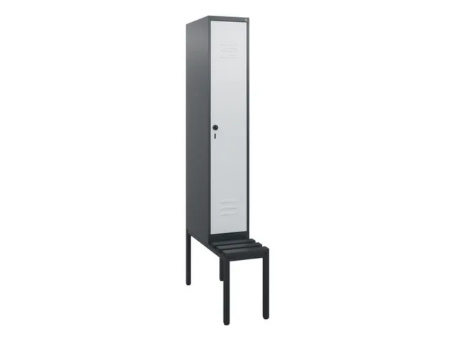 Armoire vestiaire avec banc HxlxP 1950x300x815mm 1compart.
