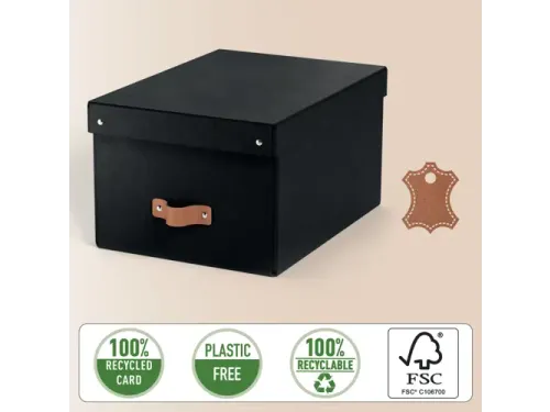 Leitz Puro Opbergdoos met deksel medium 17L set van 2 zwart