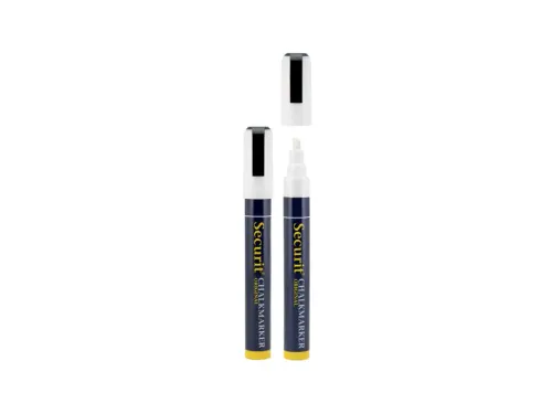 Krijtstift Securit SMA-510 schuin wit 2-6mm blister à 2 stuks
