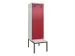 locker met bank,voor scheiding van kleding,HxBxD 2120x600x815mm,2vak