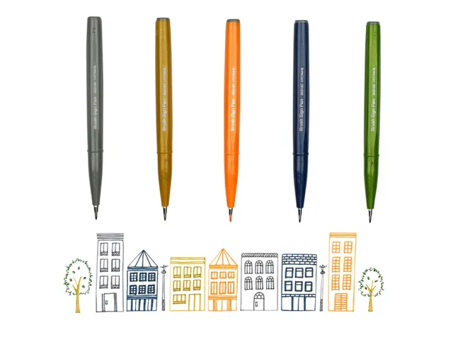 Brushpen Pentel Sign SES15C etui à 12 pastelkleuren