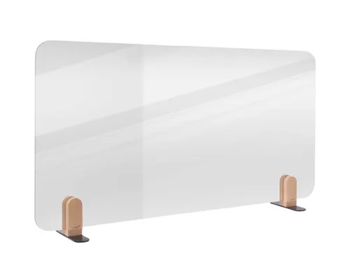 Bureauscherm Elements doorzichtig 60x120cm Houder