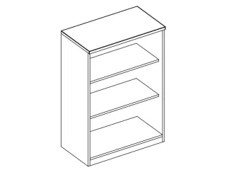kantoorstelling,HxBxD 720x800x445mm,MS-donkergrijs - 1