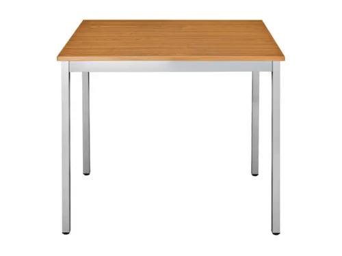 Tafel Vierkant 70x60 Cm Rechthoekig Frame Aluminium Blad Kersenhout