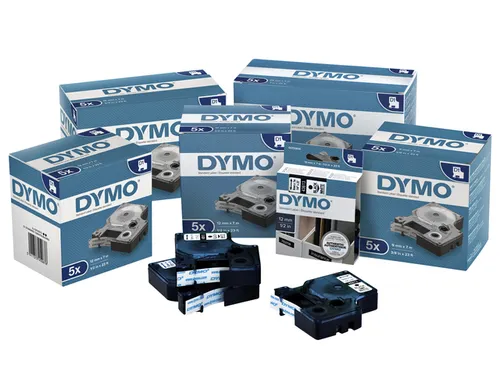 Labeltape Dymo 45808 D1 S720880 19mmx7m zwart op geel