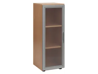 vitrinekast HxBxD 1104x400x420mm 2xhouten vloer 3OH beuken - 1