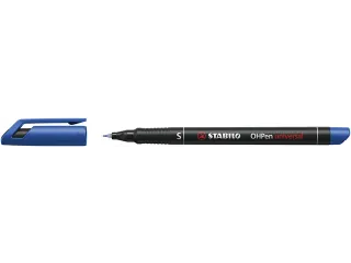 Viltstift STABILO OHpen 841/41 permanent rond superfijn blauw - 3