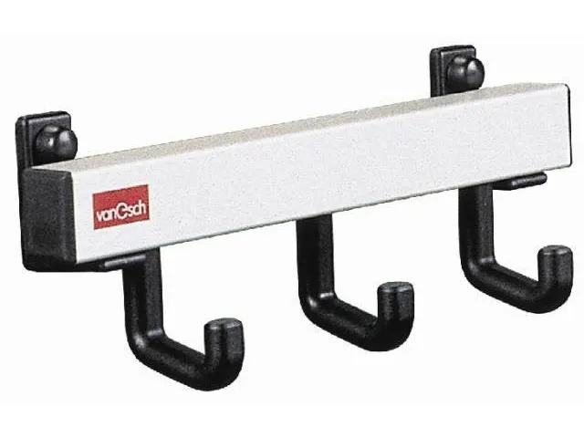 Wandkapstok L X D 300X 80Mm 3Haken Aluminium/zwart