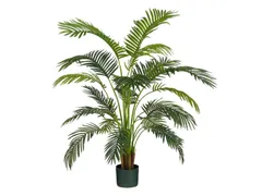 Kunstplant Mica Areca palm in pot groen 120x140cm