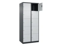 lockerkast,HxBxD 1850x800x500mm,2x5vakken,vak B 400mm,cil.-slot
