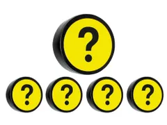 Impressiemagneet Question Mark 35mm Geel