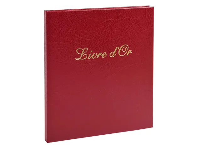 Livre d'or Balacron avec titre 140 pages blanches - 21x19 cm vertical