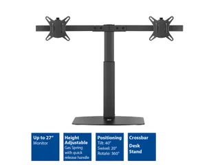 Monitorarm ACT office gasveer crossbar 2 schermen - 5