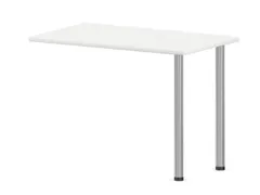 aanbouwtafel,i.h.v.,HxBxD 720-840x1000x600mm,2voeten verchroomd,Bl-wit