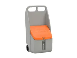 strooigoedbak,70l,HxBxD 1070x590x390mm,PE,grijs,deksel oranje,2wielen