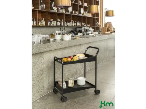 tafelwagen,draagverm. 150kg,2xrubberen mat,laadvl. LxB 690x435mm