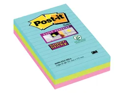 Memoblok 3M Post-it 4690 Super Sticky 101x152mm Miami Assorti