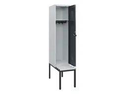locker met bank,HxBxD 1950x400x815mm,1vak,vak B 400mm,draaigrendel