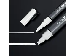 Krijtstift Sigel wit set 2 stuks ronde- en beitelpunt